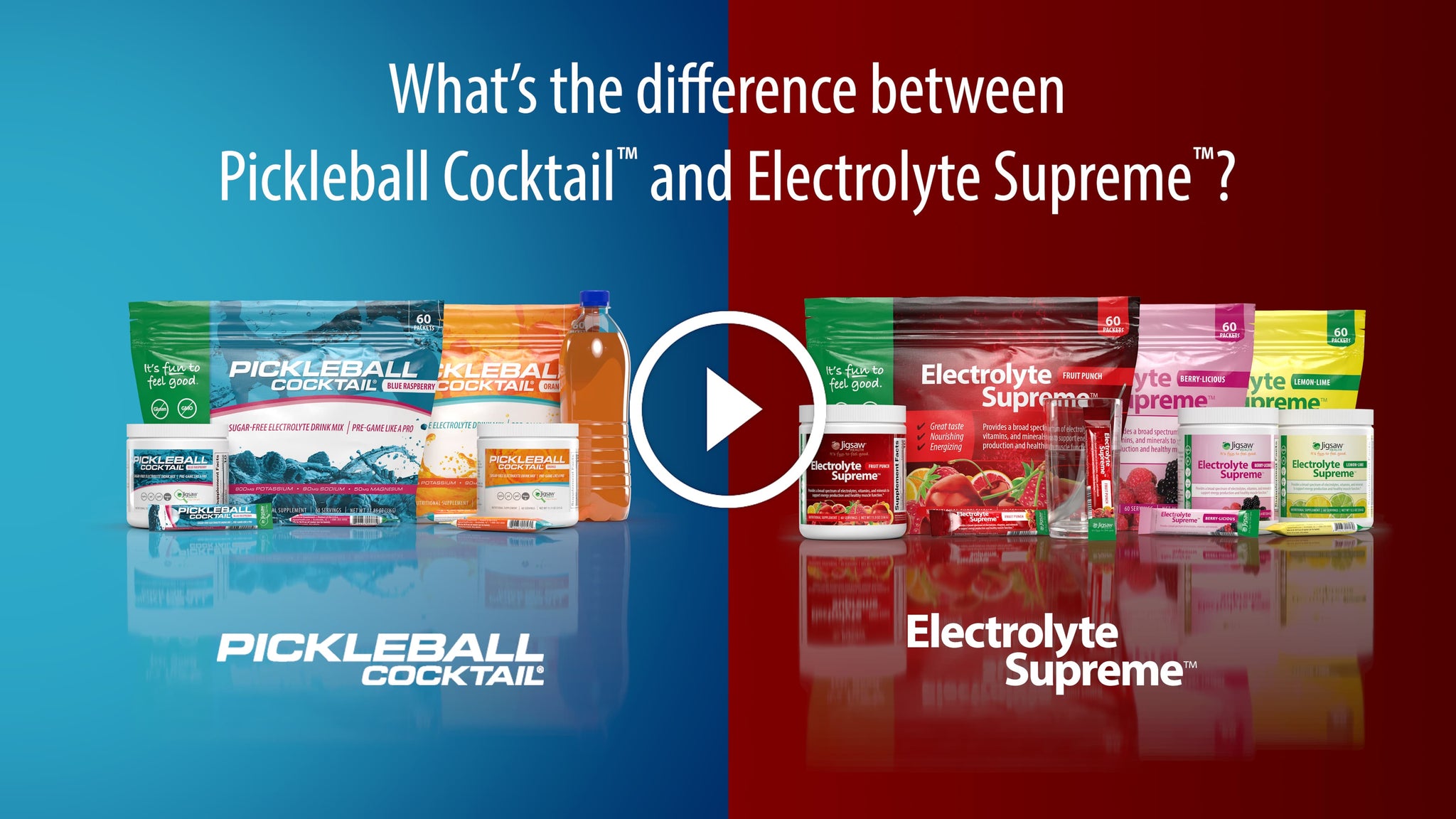 What's the difference between Pickleball Cocktail and Electrolyte Supreme?